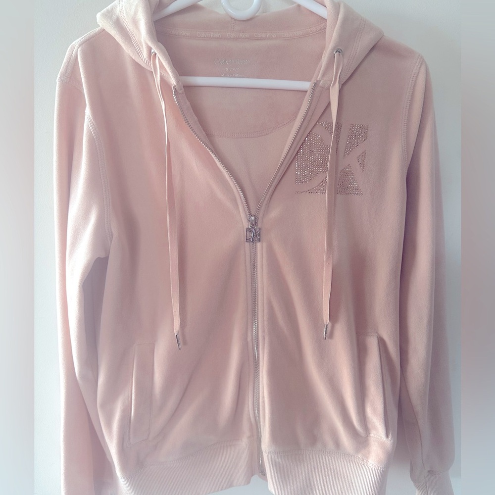Calvin KleinFleece Performance Pink Zip Hoodie Size: S